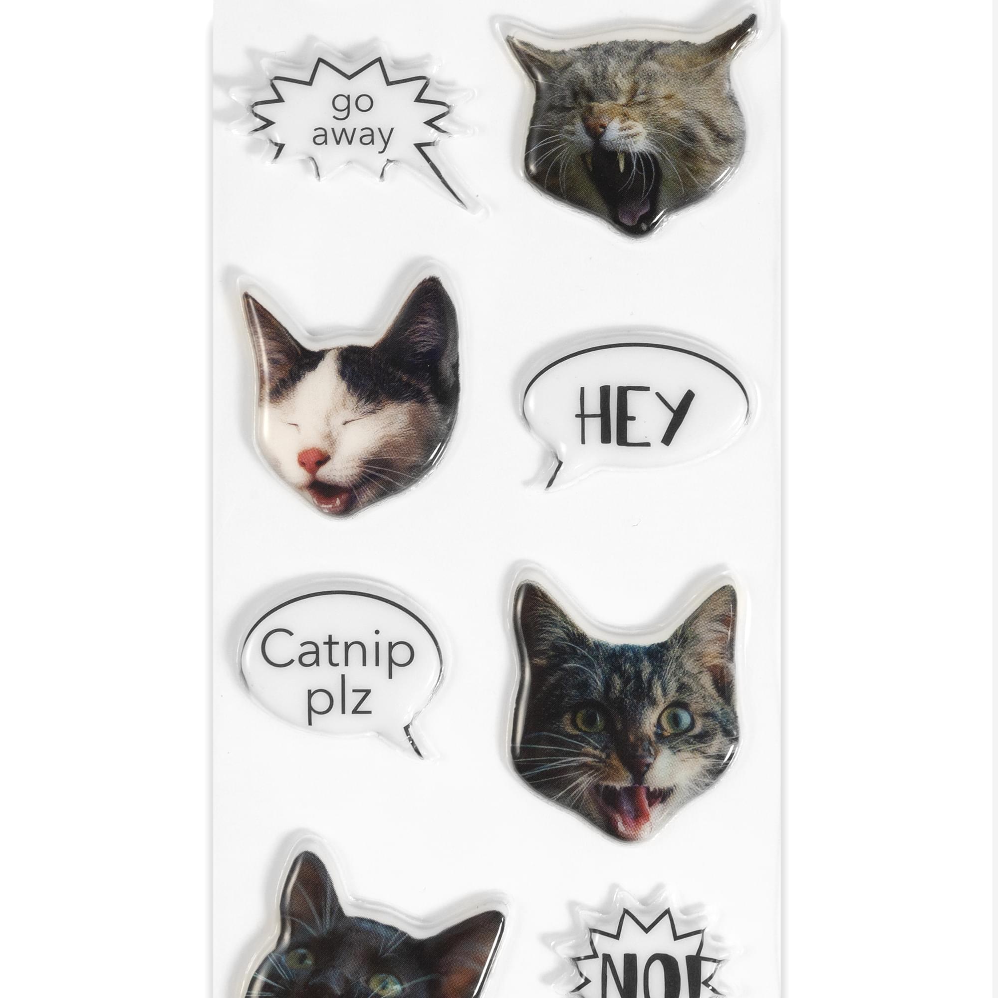 Puffy Adorable Cat Stickers For Note Book & Journal Decorations